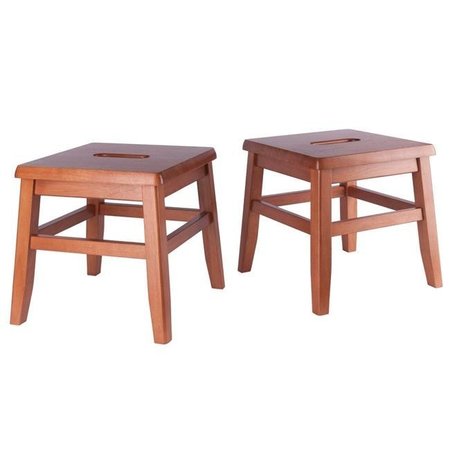 WINSOME Winsome 33210 Kaya Conductor Stool Set; Teak - 2 Piece 33210